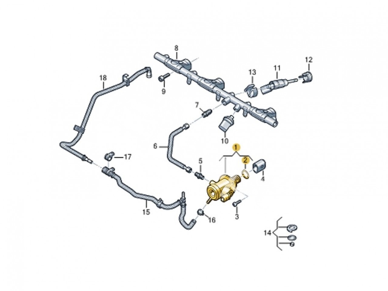 ТНВД Audi 2.5 TFSI Evo DAZA, DNWA, DNWB, RS3 8V, 8Y, TTRS 8S, RSQ3 F3, Seat Formentor Cupra