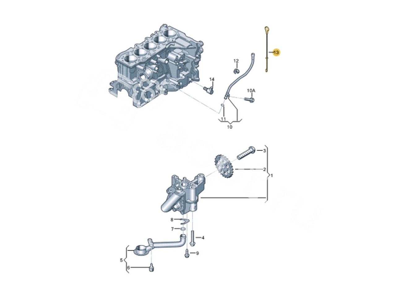 Щуп масляный оригинал Audi 2.5 TFSI, RSQ3, RS3, TTRS, CTSA, CZGB, CEPA, CZGA, CEPB