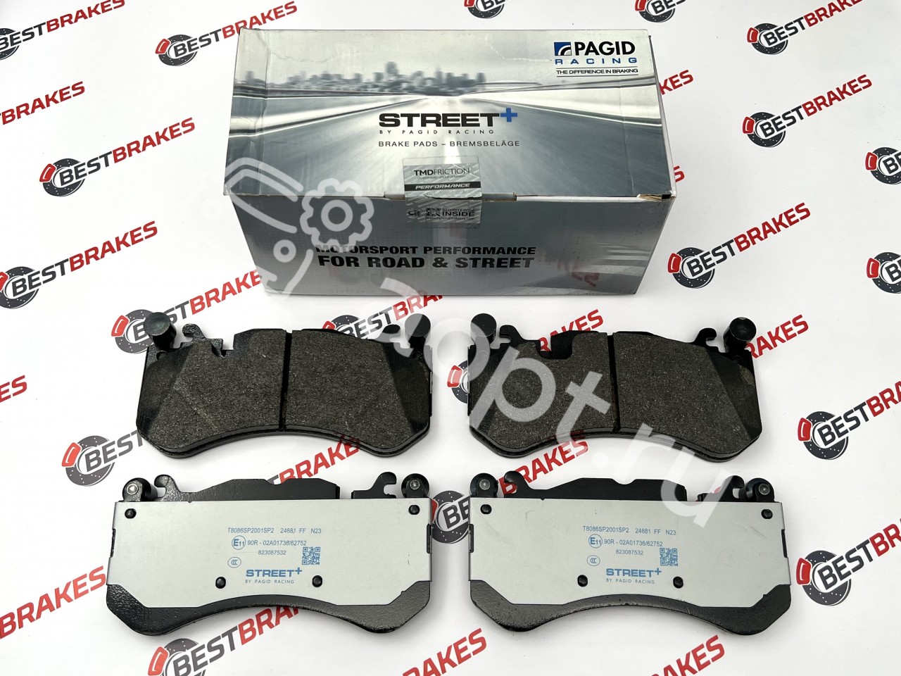 Pagid SP Street+ спортивные тормозные колодки Brembo 6pot, Mercedes-Benz AMG, A45, CLA45, GLA45, S63, S65