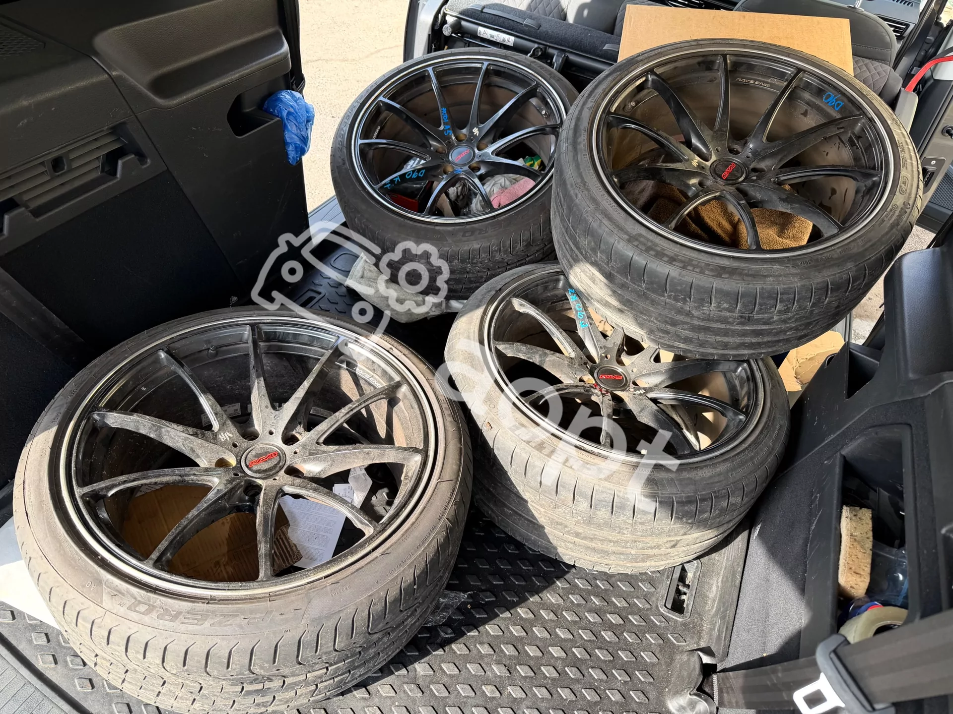 Комплект колес ковка RAYS G25, R19-9.5J, 5х112, ET28, 255/35/R19 Michelin Pilot Sport 4S, Pirelli P Zero