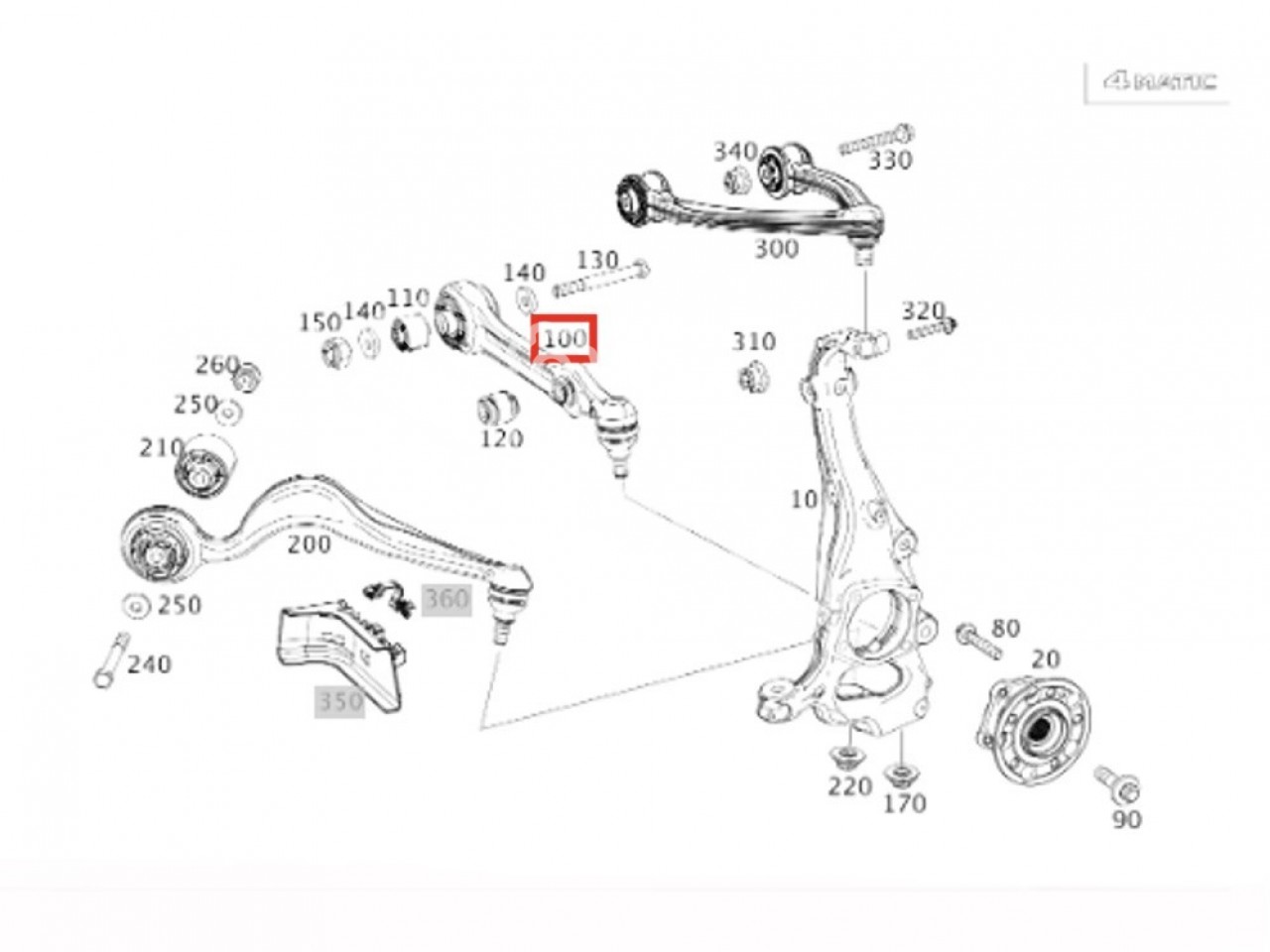 Рычаг передний правый, левый, орииинал Mercedes-Benz W222 S63 AMG 4Matic