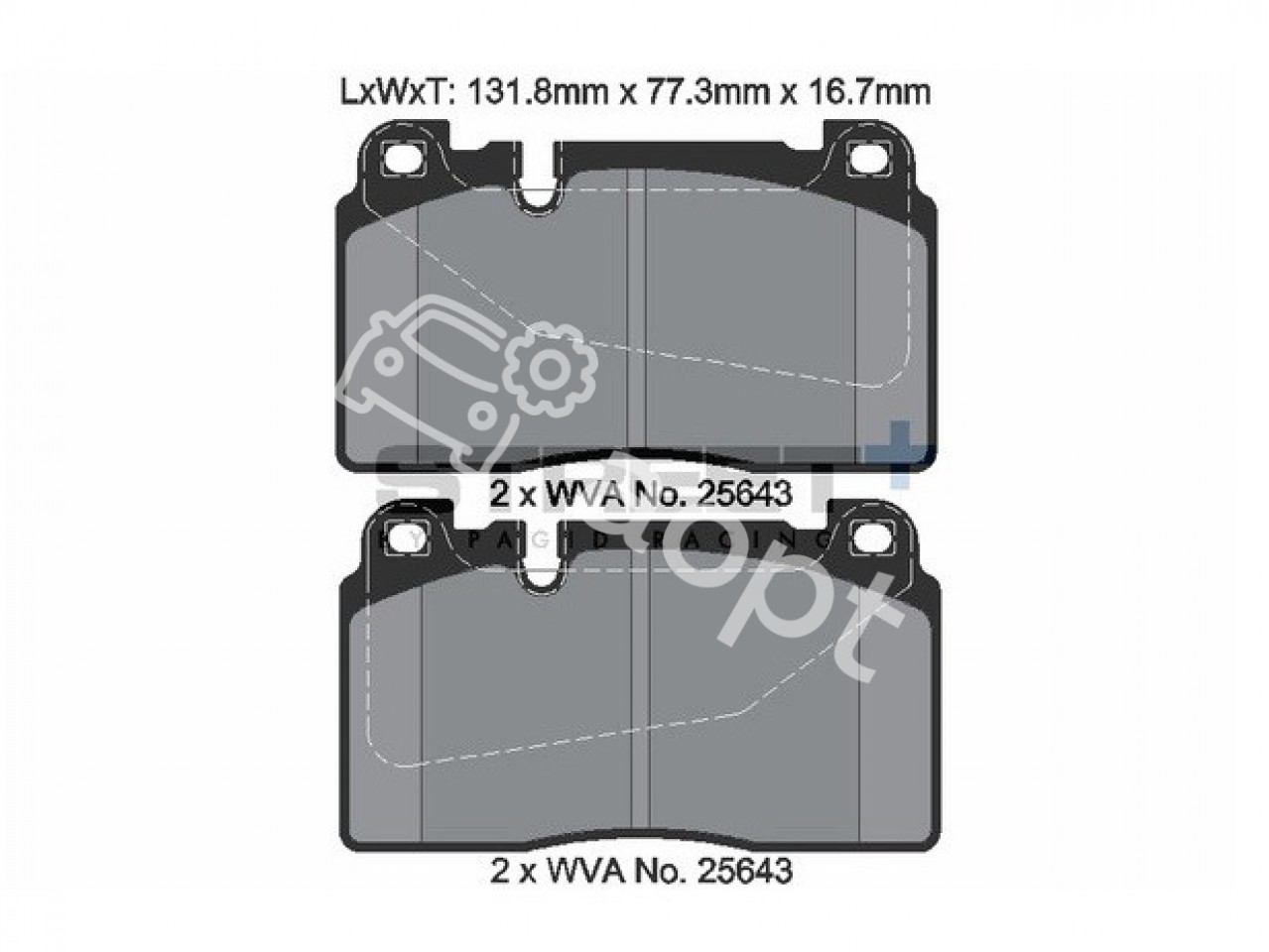 Pagid SP Street+ передние тормозные колодки Brembo 4pot VAG Audi A6 C7, A7, Q5 8R, Porsche Macan 2.0