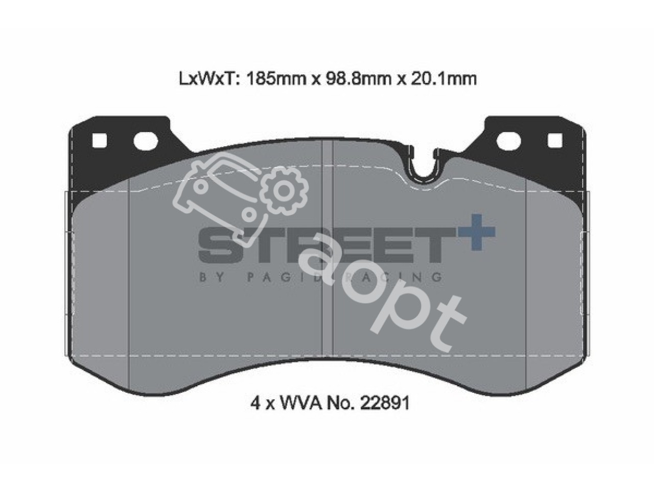 Pagid SP Street+ передние тормозные колодки Brembo 6pot BMW M2 G87, M3 G80, G81, M4 G82 Competition