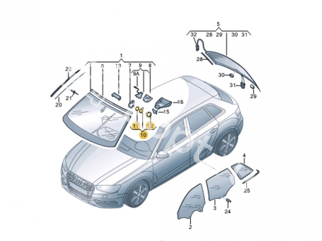 Датчик дождя и света VAG Audi A3, S3, RS3 8.5V, Q3, Volkswagen Passat B8,  Arteon (81A955547A) - купить в Москве