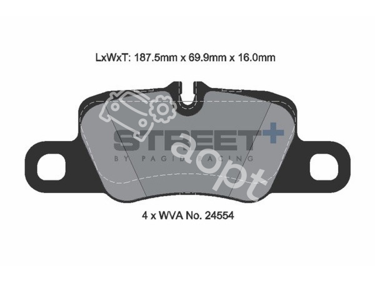 Pagid SP Street+ задние тормозные колодки Brembo 4pot Porsche Panamera Sport Turismo