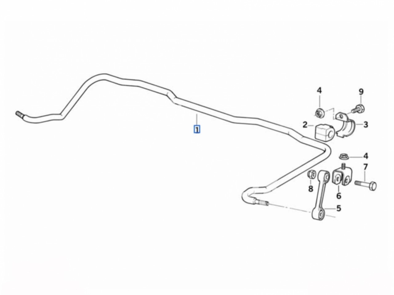 Стабилизатор задний оригинал BMW E36, 316i, 318tds, 320i, 323i, 325tds, 328i