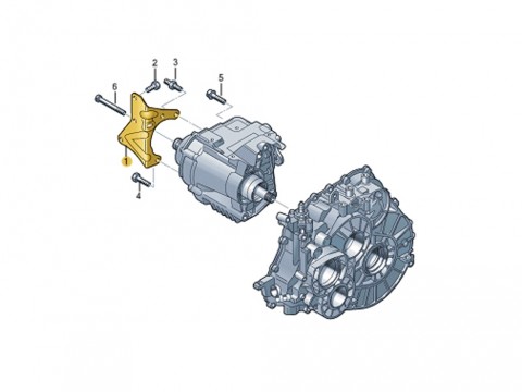 Кронштейн коробки передач МКПП VAG MQ500, Volkswagen Tiguan 1.4 TSI CAVA