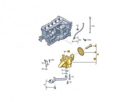 Масляный насос оригинал VAG Audi 2.5 TFSI CZGB, CTSA, CEPA, CZGA, RS3 8P, 8V, RSQ3, TTRS
