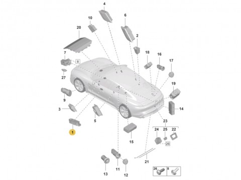 Блок стеклоподъемников оригинал Porsche Taycan