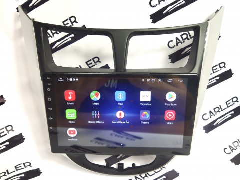 Магнитола Hyundai Solaris на Android с навигацией Bluetooth, Wi-Fi, GPS, USB, AUX