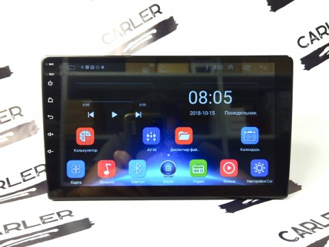 Универсальная магнитола на Android 9", навигация, Bluetooth, Wi-Fi, GPS, USB, AUX
